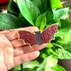 DIY Shiny Halloween Bat Keychain Silicone Mold with Hole for DIY Luggage Tag Resin Casting Mold Trinket Earring Pendant