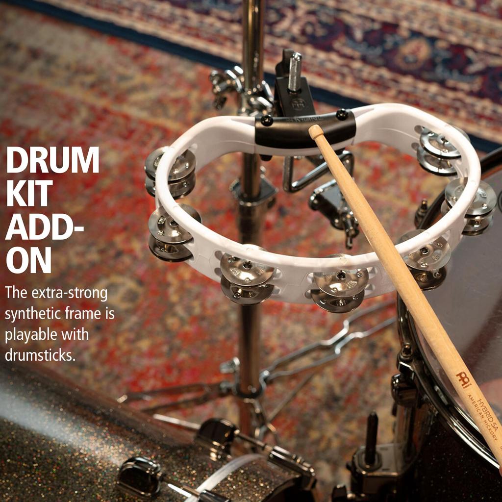 MEINL Percussion Headliner Series Mountable ABS Tambourine HTMT2WH []