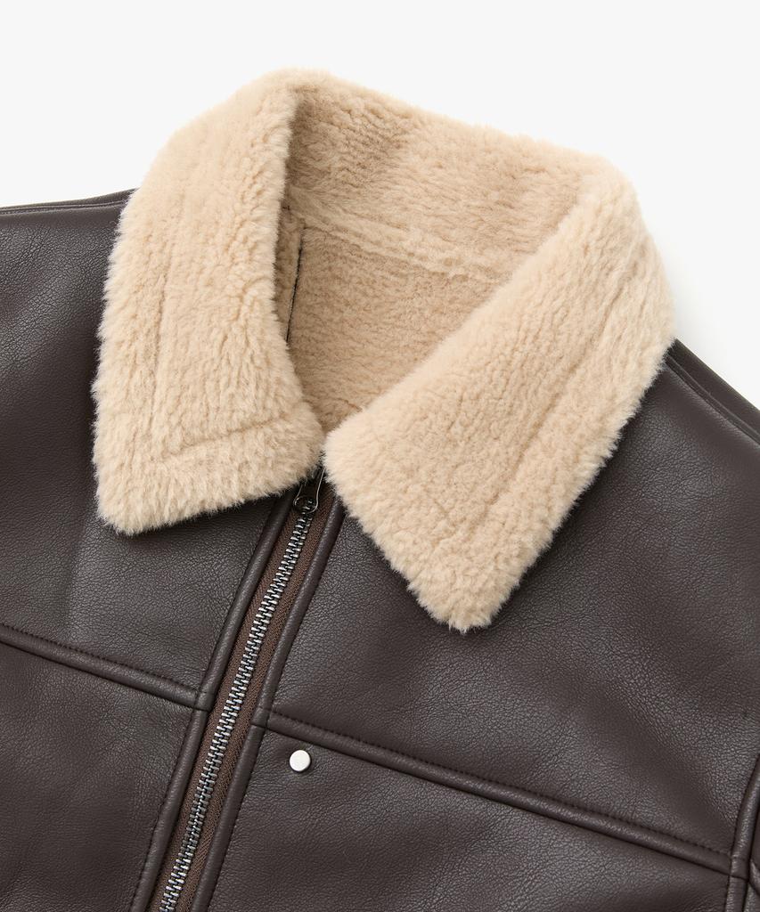 Cofwi Contour Warm Shearling Jacket Brown