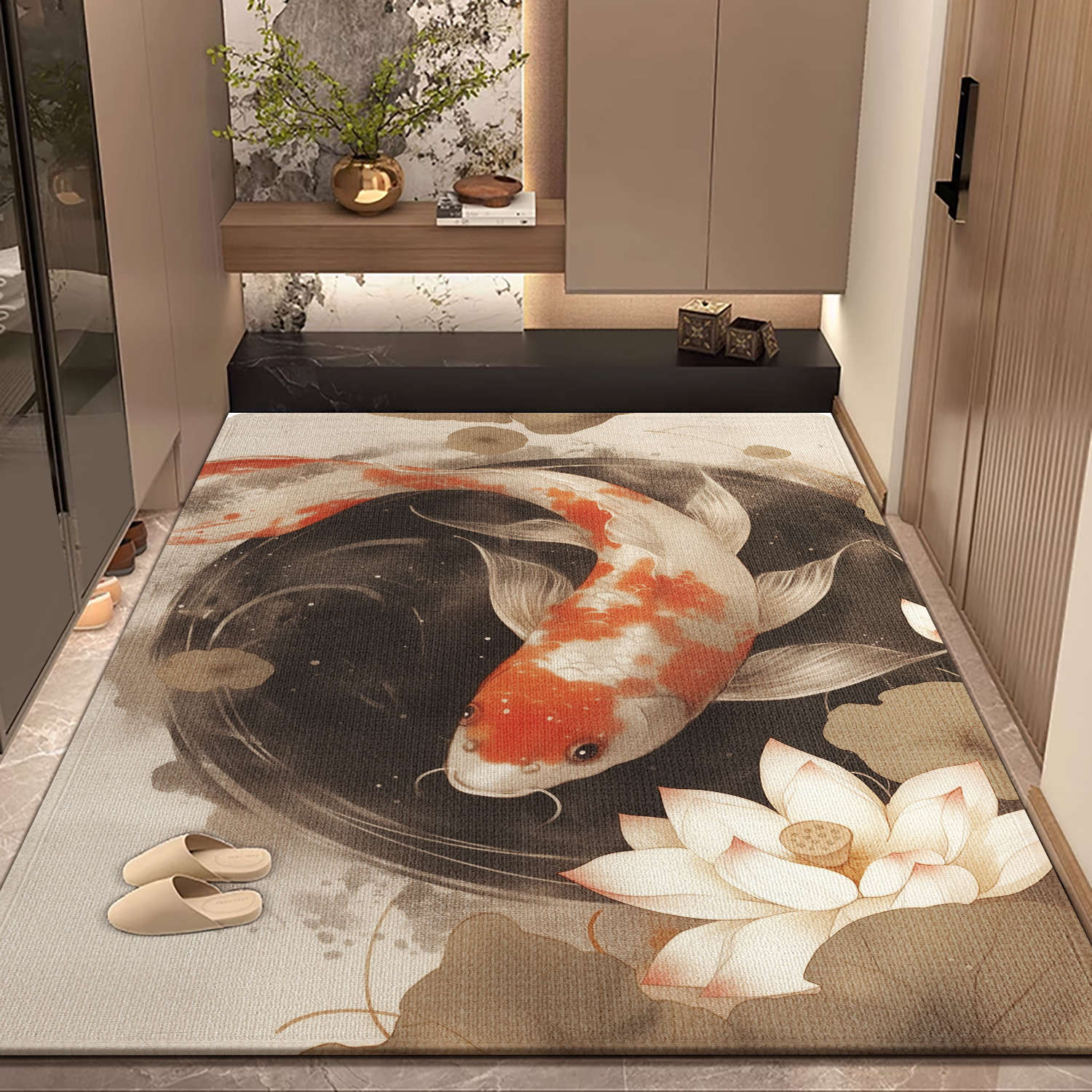 

Входной коврик Противоскользящий коврик для ног Входной коврик Регулируемый входной коврик Входной ковер 60*90CM