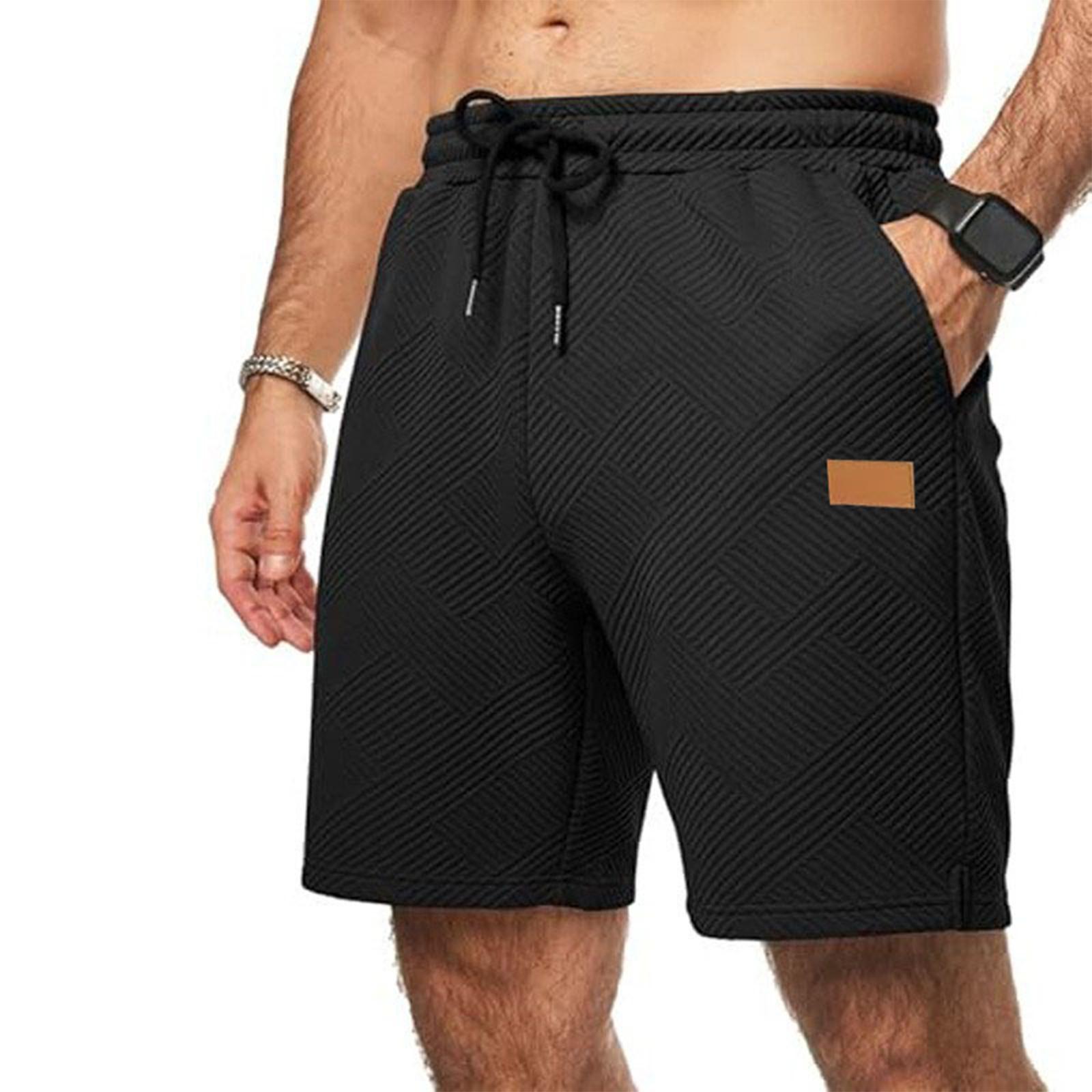 

Men s Mid Length Shorts With Pockets Elastic Waist And Drawstring Perfect For Summer Beach Vacations L
