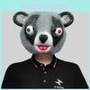 Niedliche Cartoon Waschbär Kopfmaske Lustiges Latex Kostümzubehör für festliche Partys und Veranstaltungen