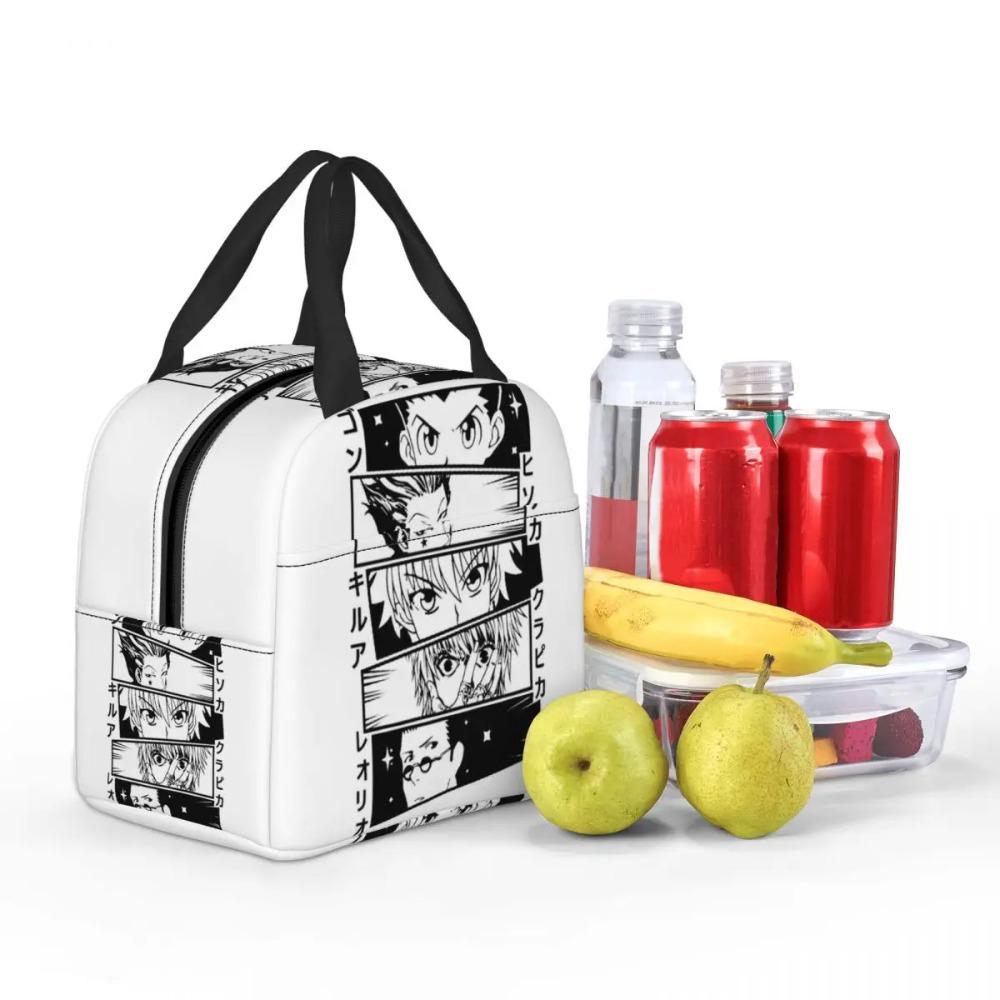 Hunter X Hunter Anime Insulated Lunch Bag for Women Kids Leakproof Food Boxes Thermal Lunch Box Tote