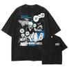 2026 Anime Sazanami Hakuri T-Shirts Übergröße Vintage Gewaschen Kagurabachi T-Shirt Manga Togo Rokuhira Chihiro Oberteile T-Shirts 100% Baumwolle