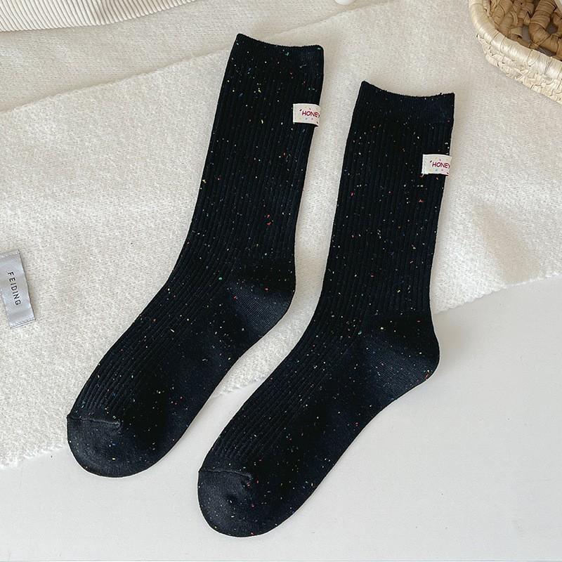 Socken Re Baumwolle Stapelsocken Trend Saison Ideen Garn Ferse Stoffetikett Buchstabe Baumwolle Mittellange Socken