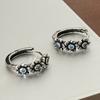 VENTFILLE 925 Sterling Silver Geometry Zircon Hoop Earring for Women Design Classic Office Jewelry Birthday Gift Dropshipping