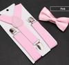 Kids Suspenders Bow Tie Set Boy Girl Retro Adjustable Suspenders Children Baby Braces Clip-on Trousers Wedding Ties Accessories