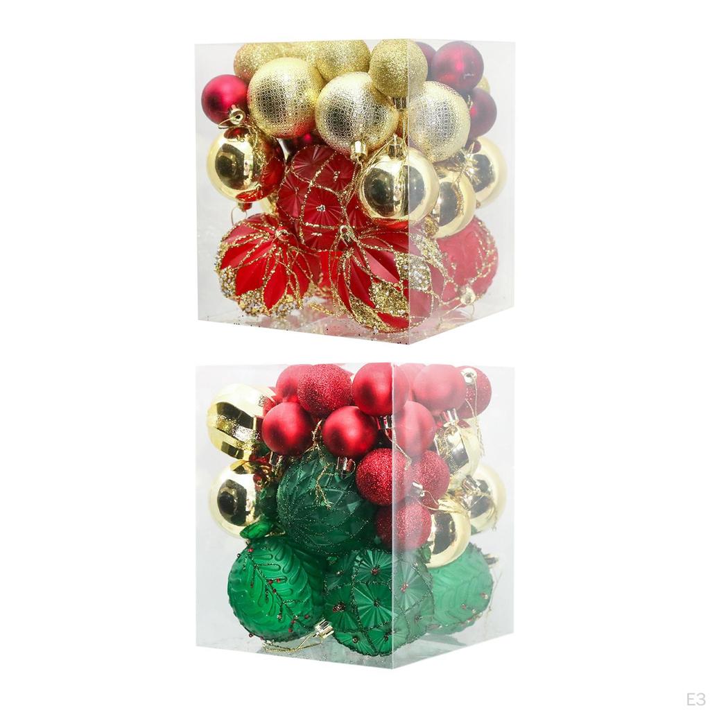 36 Stück Weihnachtsbaumhänge Dekorationen Weihnachtsdeko Dekorative Kugeln Christbaumkugeln für Kranz