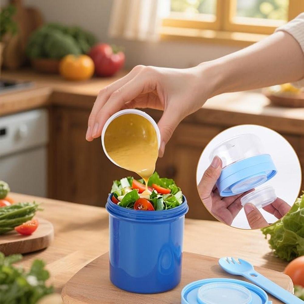 With Spoon Breakfast Cup Dressing Holder Yogurt Container Portable Oatmeal Cup School