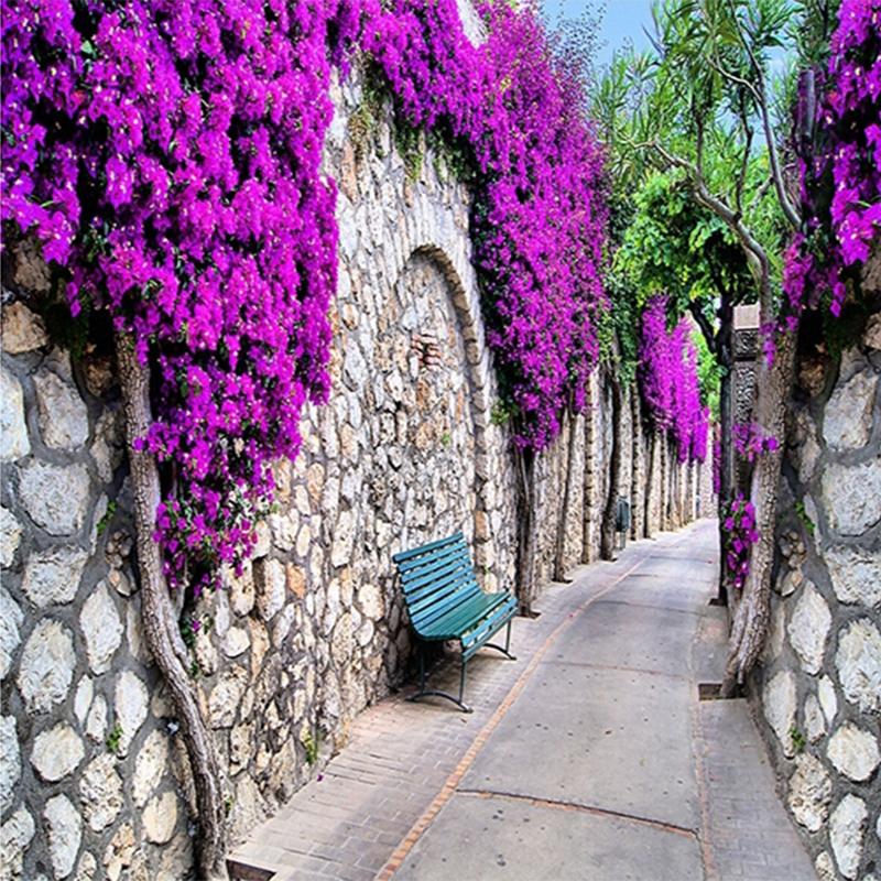 Fashionable Interior Design Purple Wall Trail 3D Wallpaper For Walls Living Room TV Backdrop Wall Home Decor