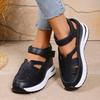 Women's Shoes Closed Toe Sandals Casual Rome Sandals Women Hollow Platform Wedges Plus Size Shoes Female