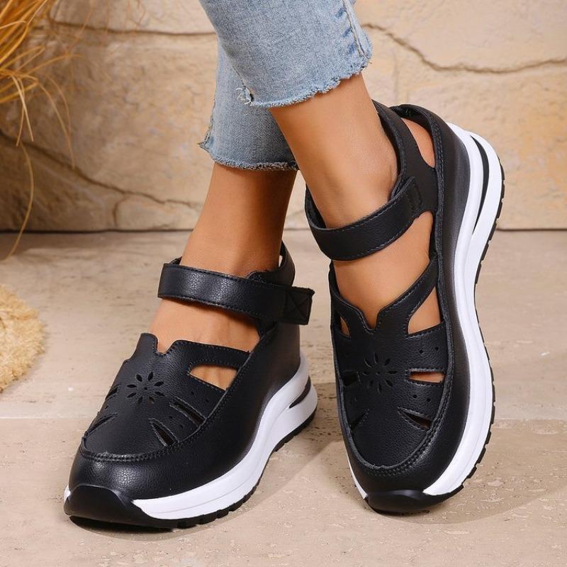 Women's Shoes Closed Toe Sandals Casual Rome Sandals Women Hollow Platform Wedges Plus Size Shoes Female
