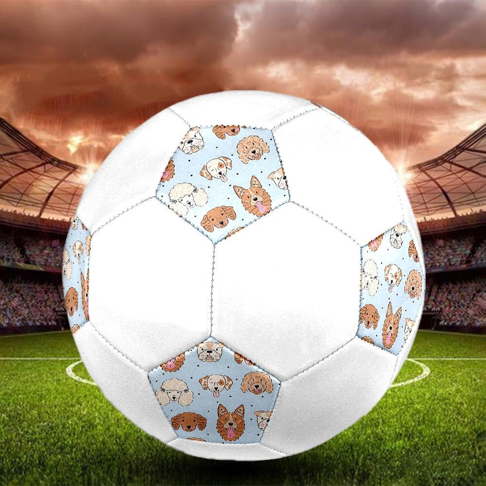 1PC Dogs Blue Background Soccer Ball Size 5 Football Machine Sewn Indoor/Outdoor Universal Football A104