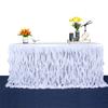 Curly Willow Table Skirt for Rectangle Round Tables 6ft Ruffle Tutu Table Cloth Reusable Table Skirt for Baby Shower Birthday Party Candy Cake Tables