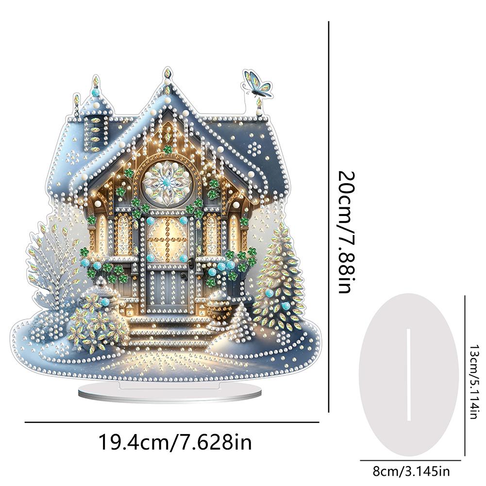 Acrylic Christmas Snowman 5D DIY Diamond Art Tabletop Decorations Diamond Painting Desktop Decors for Home Office Decor
