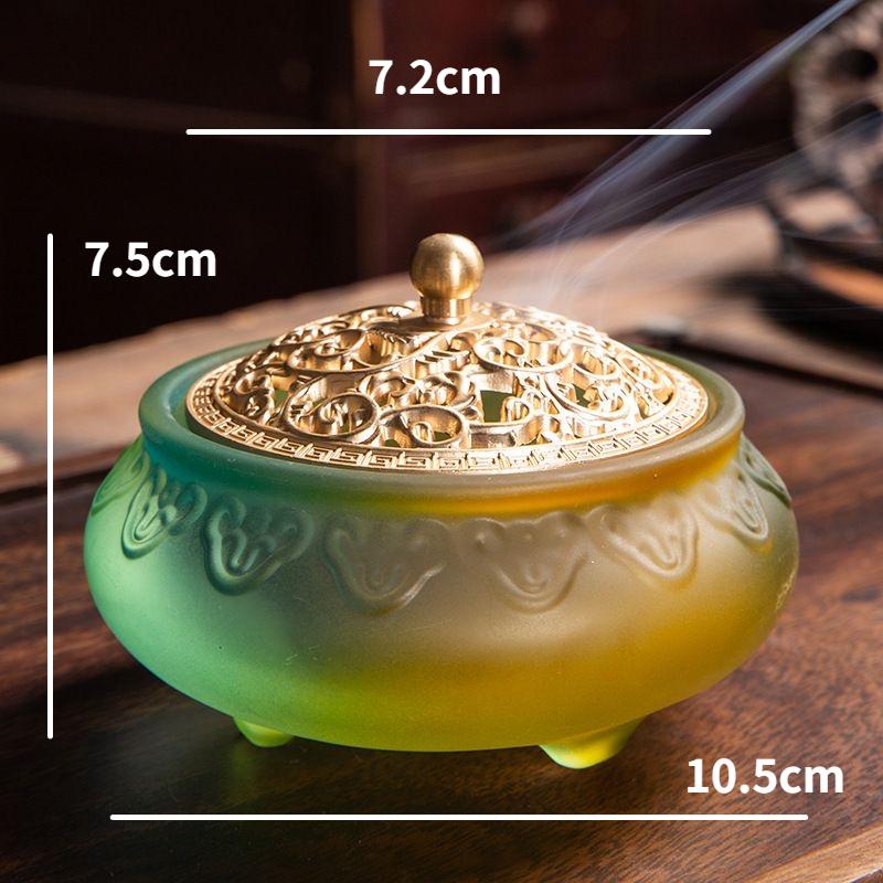 Древняя глазурь курильница китайская винтажная трехногая курильница украшение для дома чайный столик дзен украшения