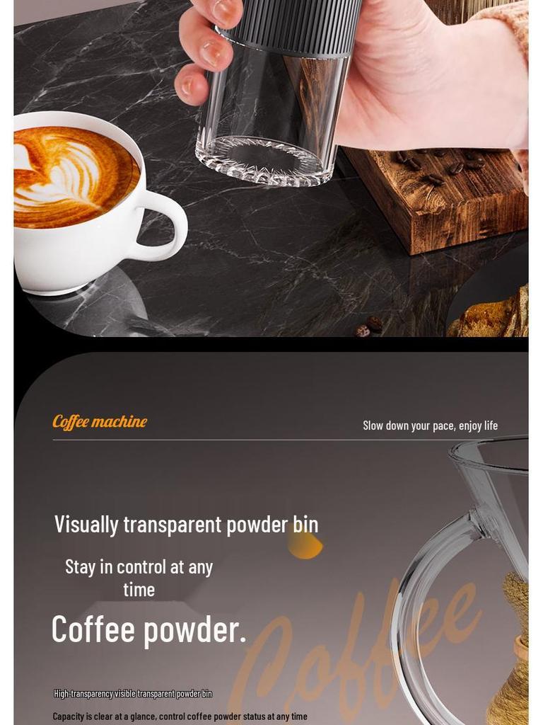 Mini Manual Hand Crank Coffee Grinder - Portable, Adjustable Coarseness, for Home & Outdoor Use