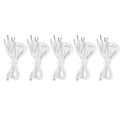5pcs  Bag DC 2.5mm 1.2m 4‑In‑1 Pin Type Electrode Lead Wires Cable for TENS Unit Physiotherapy