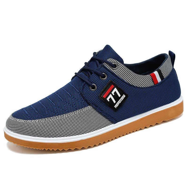 Old Beijing Cloth Shoes Male Dad Versatile Work Shoes Casual Board Shoes Korean Version Men's Shoes Lace-up Casual Canvas Shoes Cross-border