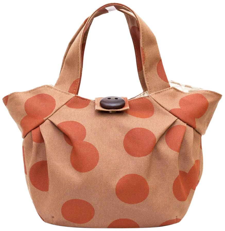 

Tote bag for made in persimmon tannin Japanese Kurashiki pleated birthday [creare kiki] women, lightweight, round, cute, Japan, dye, style, canvas,