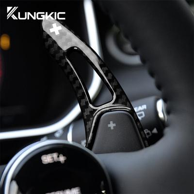 For Land Range Rover Evoque Discovery Sport For Jaguar XF XE Car Steering Wheel Paddle Shifter Cover Carbon Fiber ABS Accessory