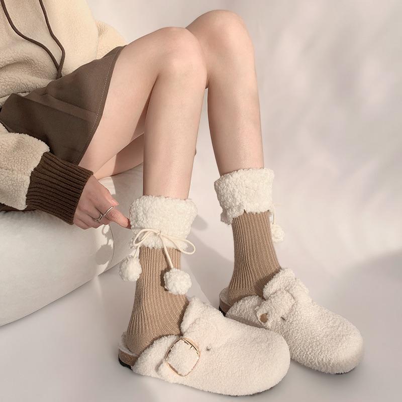 Зимние разноцветные чулки до бедра женские однотонные мягкие удобные чулки Лолита сладкие высокие чулки выше колена для девочек модные One Size