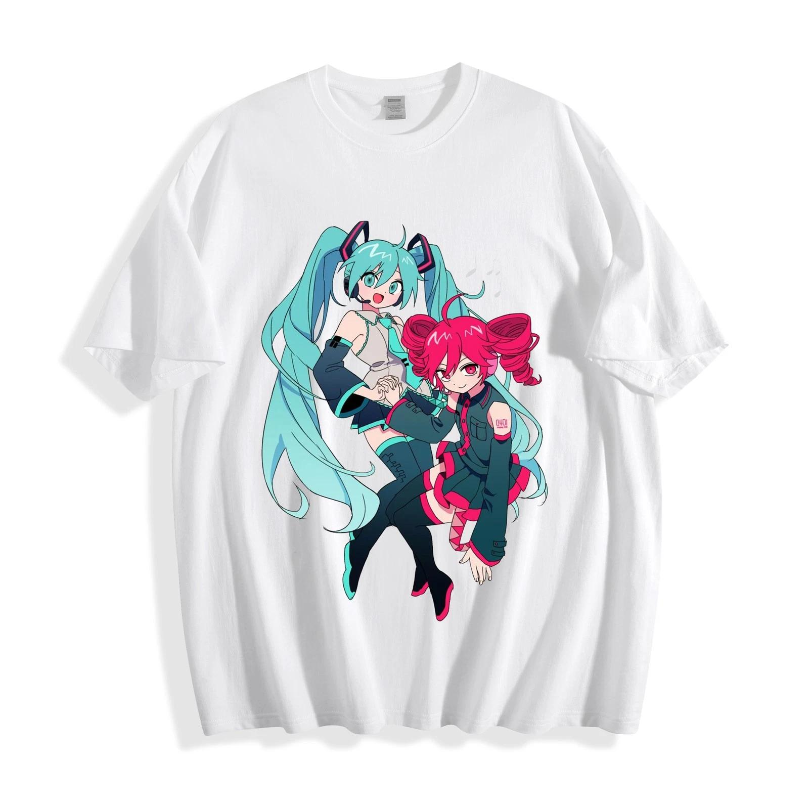 Hatsune Miku x Kasane Teto Hug Duo T-Shirt - Friendship Graphic Unisex Tee XXXL