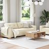 Sofa Set of 2 Beige Linen Blend Fabric