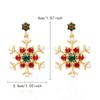 Shiny Snowflake Stud Earrings  Zircon Pearl Dangle Piercing Drop Earrings Long Tassel Earring Christmas Gifts