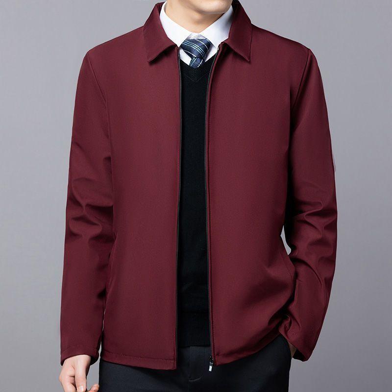Jacket Business Casual Zipper Men's Slim Fit Top Cadre Senior Handsome Spring and Autumn