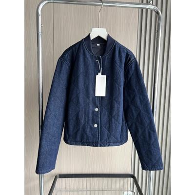 Denim Cotton Jacket Jacket Fall/Winter New Women's Quilted Baseball Collar Long Sleeve Clip Cotton Jacket