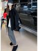 Winter Striped Velvet High-Waisted Skirt: Thick, Lazy, Slimming, Half-Length for Women’s Autumn and Winter
