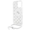 Karl Lagerfeld Klhmp16Lhckcklct Iphone   16 Pro 6.3 Transparent Hardcase Iml Crossbody Monogram Karl & Choupette Head Magsafe