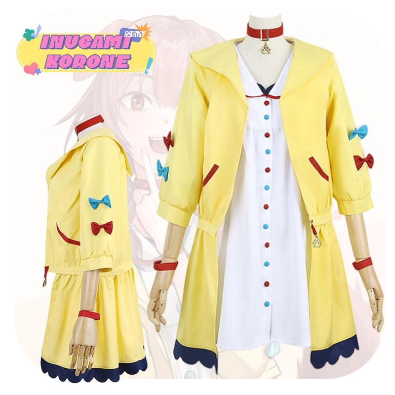 Vtuber Idol Virtual Inugami Korone Cosplay Costume Fullsuit Halloween Prop Party