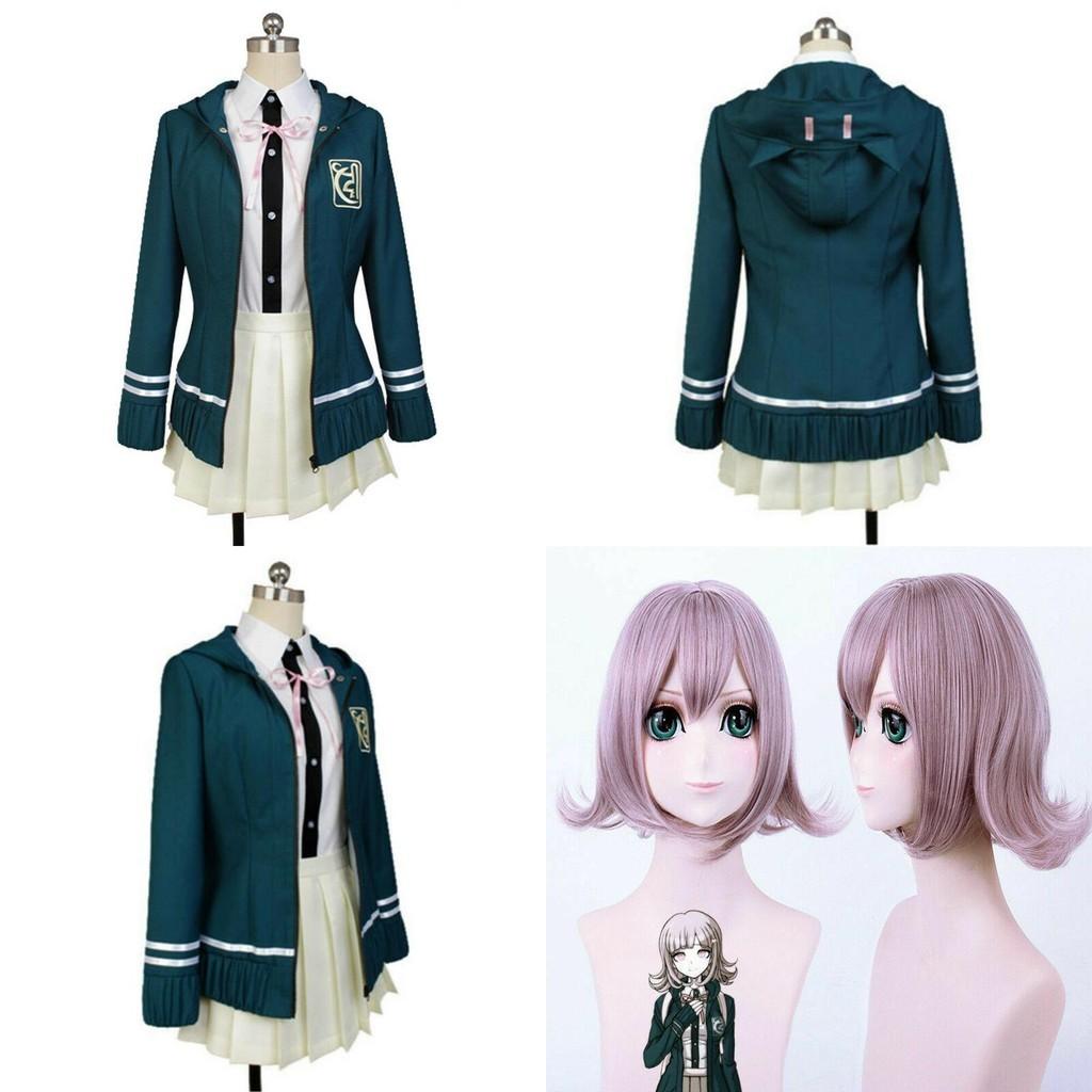 Kostium Cosplay Uniforma Chiaki Nanami z Danganronpy Wykonany z Miękkiego Materiału Dla Komfortu