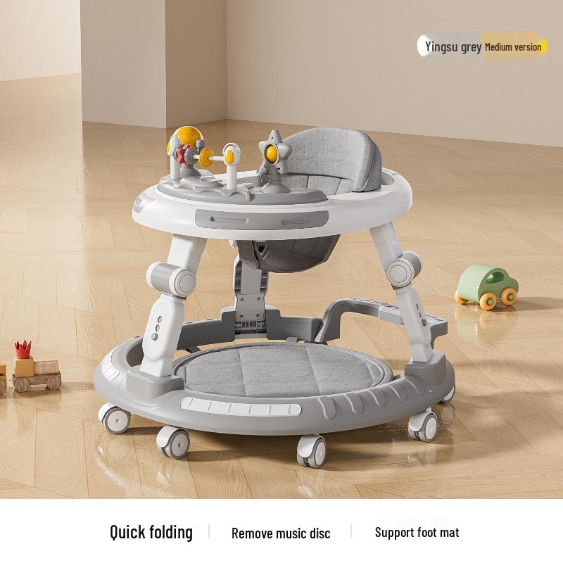 Verstellbarer Lauflernwagen und Hochstuhl für Alter 6 Monate bis 3 Jahre - Kippschutz und Beinstellungs-Präventionsmerkmale