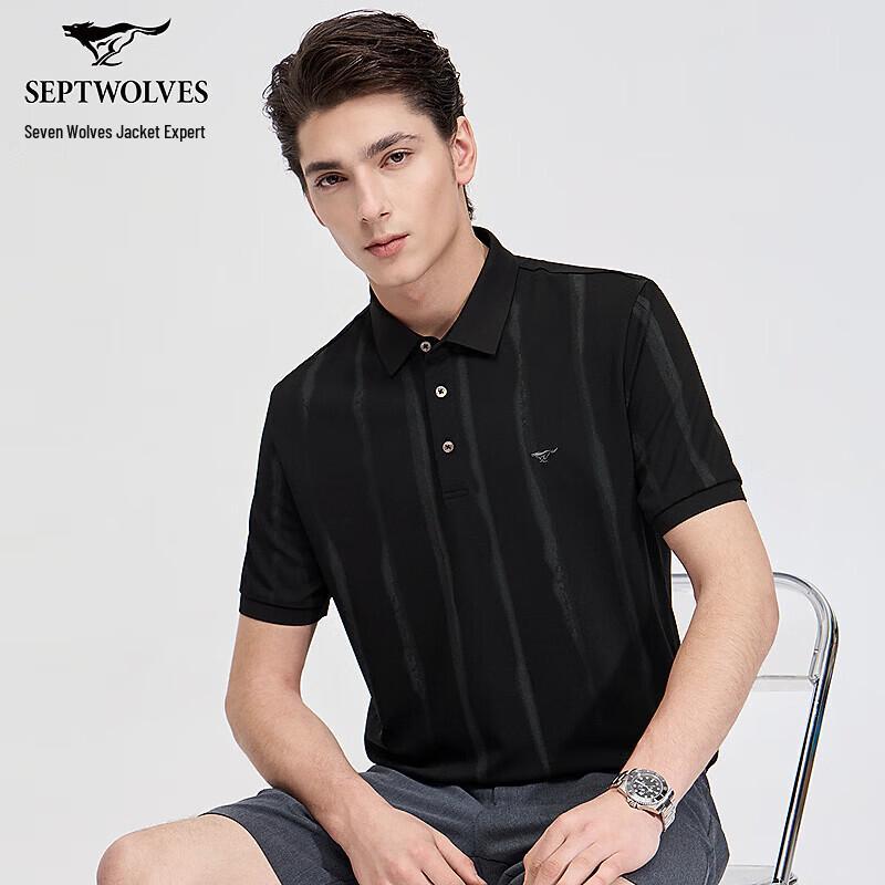 Septwolves Men s Silk Blend Cool-Touch Short Sleeve Polo Shirt XL