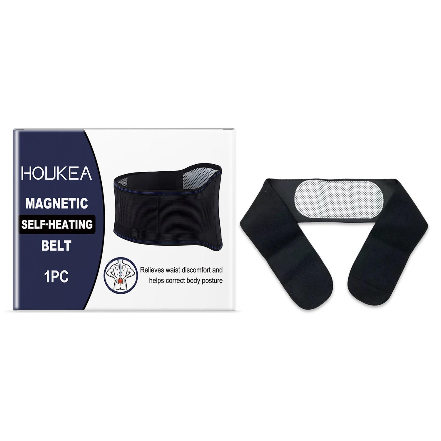 

HOUKEA HK-B04-0048-01 Magnetic Therapy Waist Support Belt Self-Heating Adjustable Waist Band A