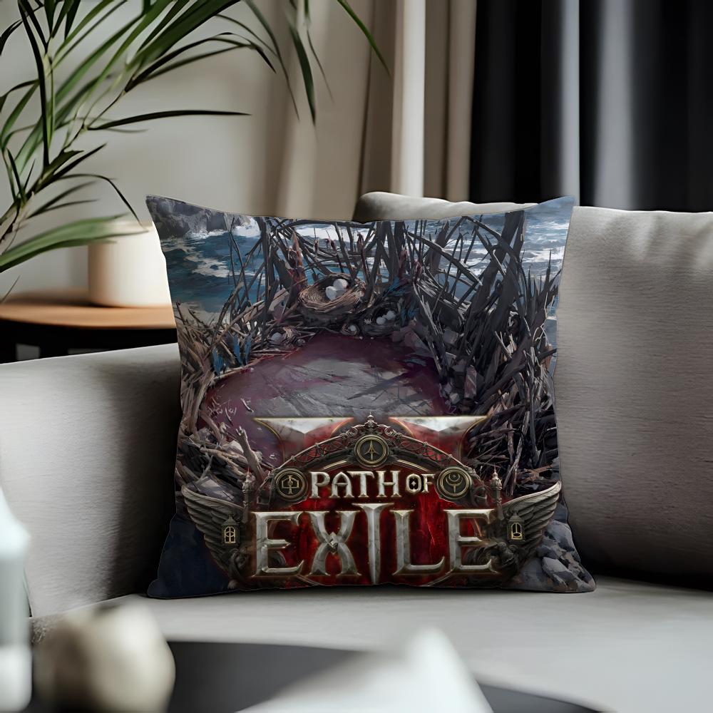 New Ppath of Exileew Cushion Cover Antidustmite Pillowcase Invisible Zipper Silky Short Plush Sofa Cushion Cover