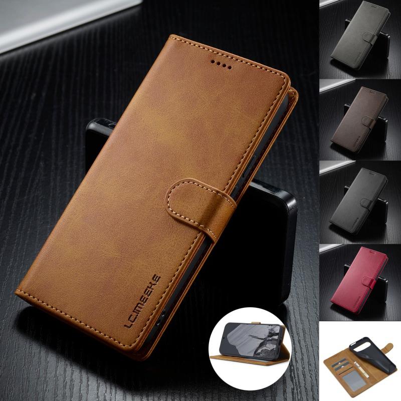 EUCAGR Luxury Magnet Flip Wallet Phone Case For Google Pixel 10 10 Pro XL 9A 9 Pro 8A 8Pro 7A 7Pro 6A 6 Pro Card Holder Cover