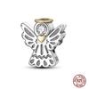 Charms Beads 925 Sterling Copper Pink Butterfly Luminous Firefly Chameleon Heart Charm Fit Original Bracelet DIY Holiday Zircon