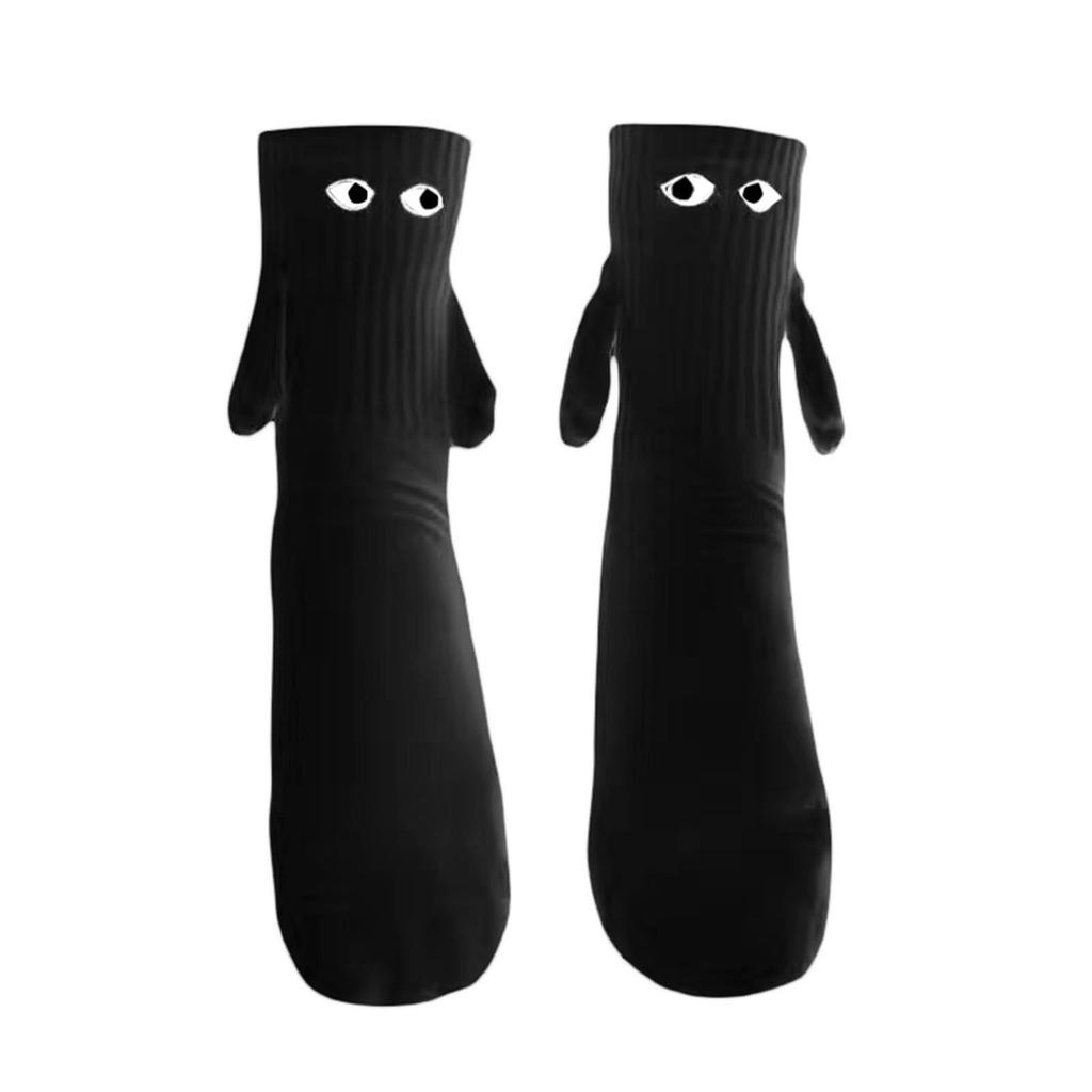 Couple socks magnetic hand in hand for a lifetime Halloween socks black white unisex hand in hand good friend socks