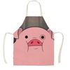 Cute Piggy Pink Pig Print Sleeveless Linen Apron Adult Kids Kitchen Stain Resistant Baking Accessories Household Cleaning Bibs