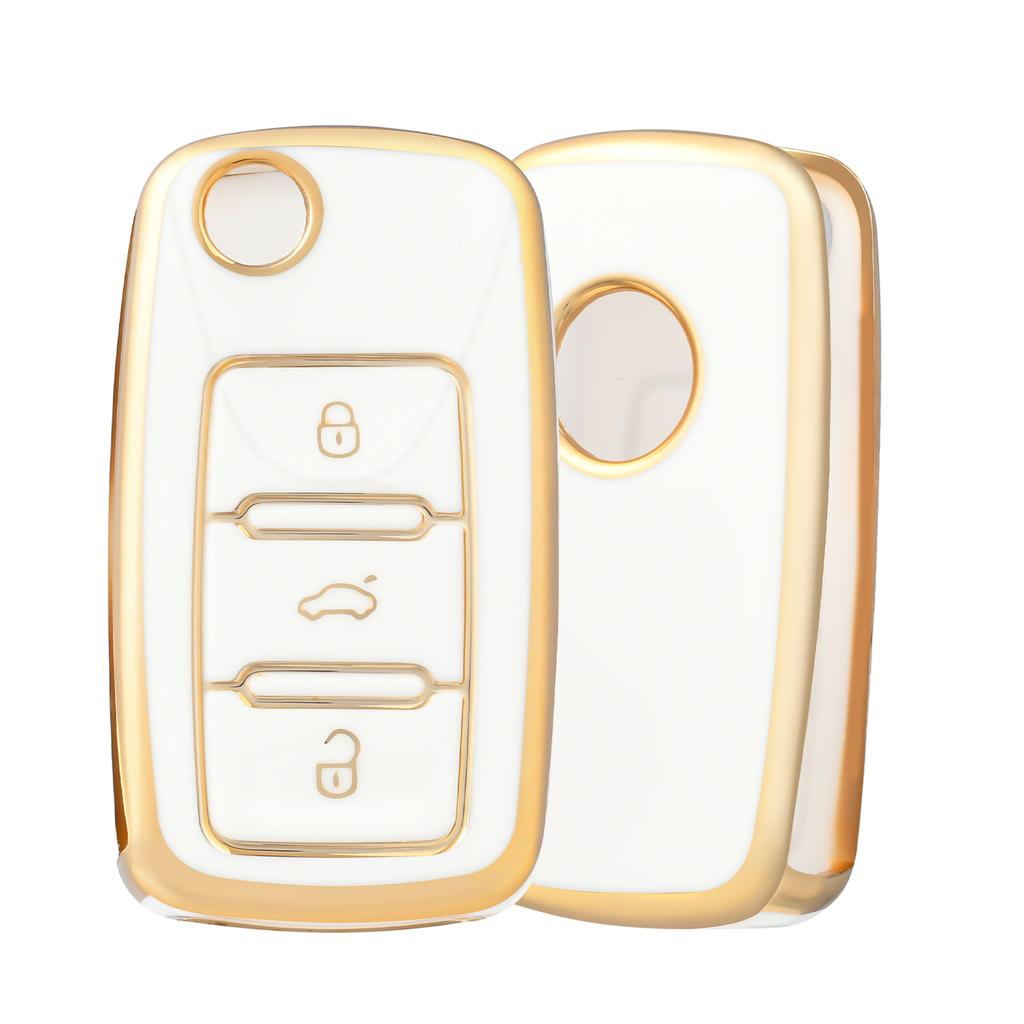 360° Protection Car Key Case Shell For Volkswagen VW Polo Tiguan Passat B5 B6 B7 Golf 5 EOS Scirocco Jetta MK6 Octavia Skoda A5