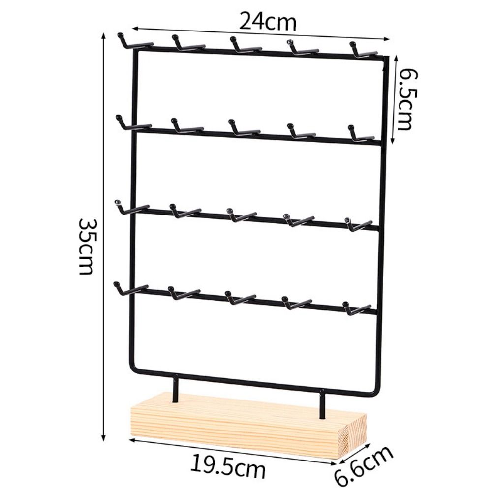 3/4 Tiers Earrings Display Stand Gold Black Necklace Bracelet Organizer  Retail Counter