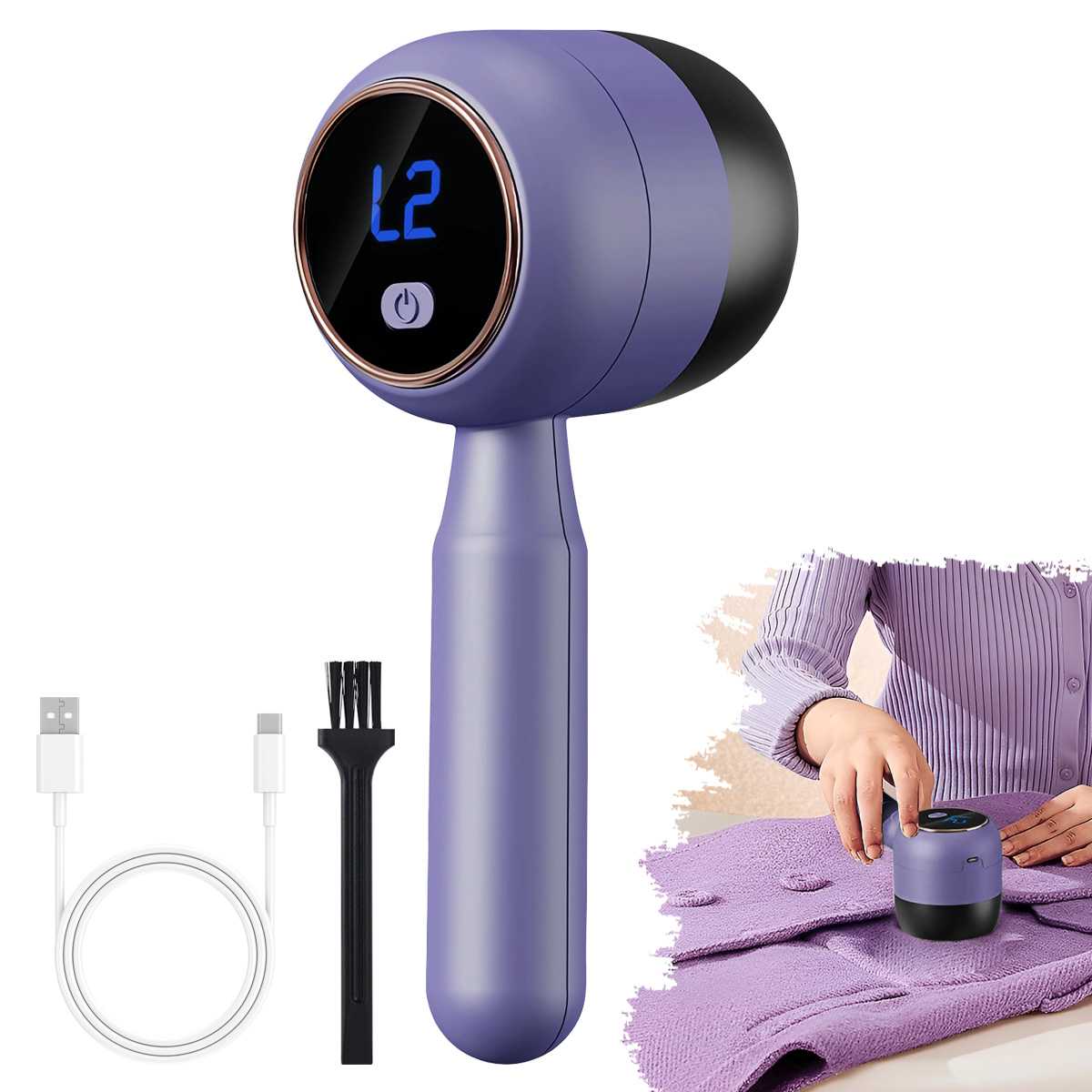 Портативный электрический LCD удалитель ворса с ткани USB-зарядка Бритва для одежды Перезаряжаемая