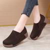 Elegant Mother Shoes Fashion Women Platform Shoes Genuine Leather Walking Loafers 5cm High Wedge Heels Shoes