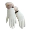 Warm Gloves for Women In Autumn and Winter Cute Waffle Driving Cold Proof Plus Velvet Thickened Outdoor Riding Touch Screen Gloves
