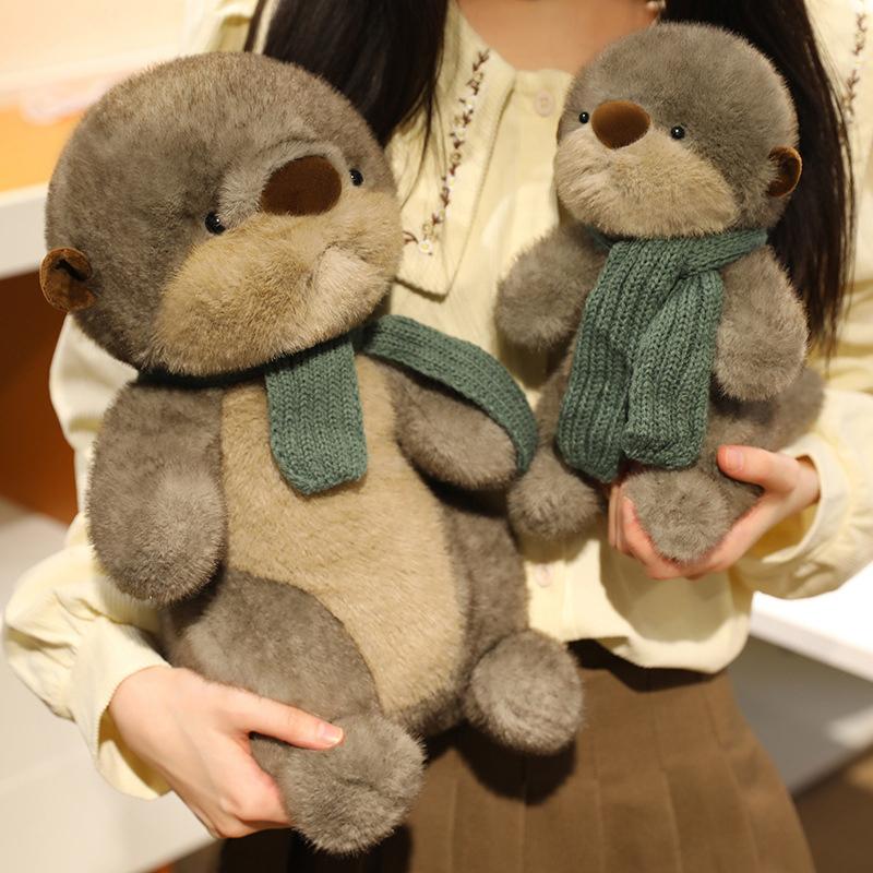 Kawaii Simulation Otter Plush Toy Cute Soft Stuffed Animal Doll Cartoon Plushies Toys Home Decoration For Adults Kid Gifts