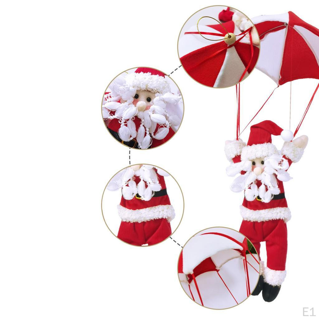 Christmas Tree Pendant Parachute Santa Claus Decor Crafting Home Decoration Xmas Ornament for